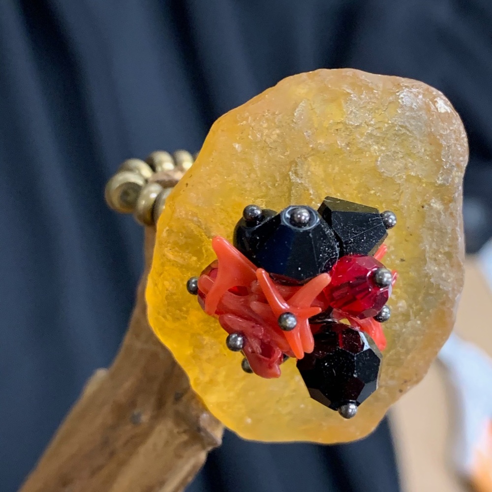 Raw Amber Ring - image 2